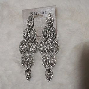 Sparkling silver earrings